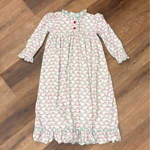 Shrimp & Grits Kids Serendipity Pink Bow Nightgown Pajamas Medium (5/6) Girl